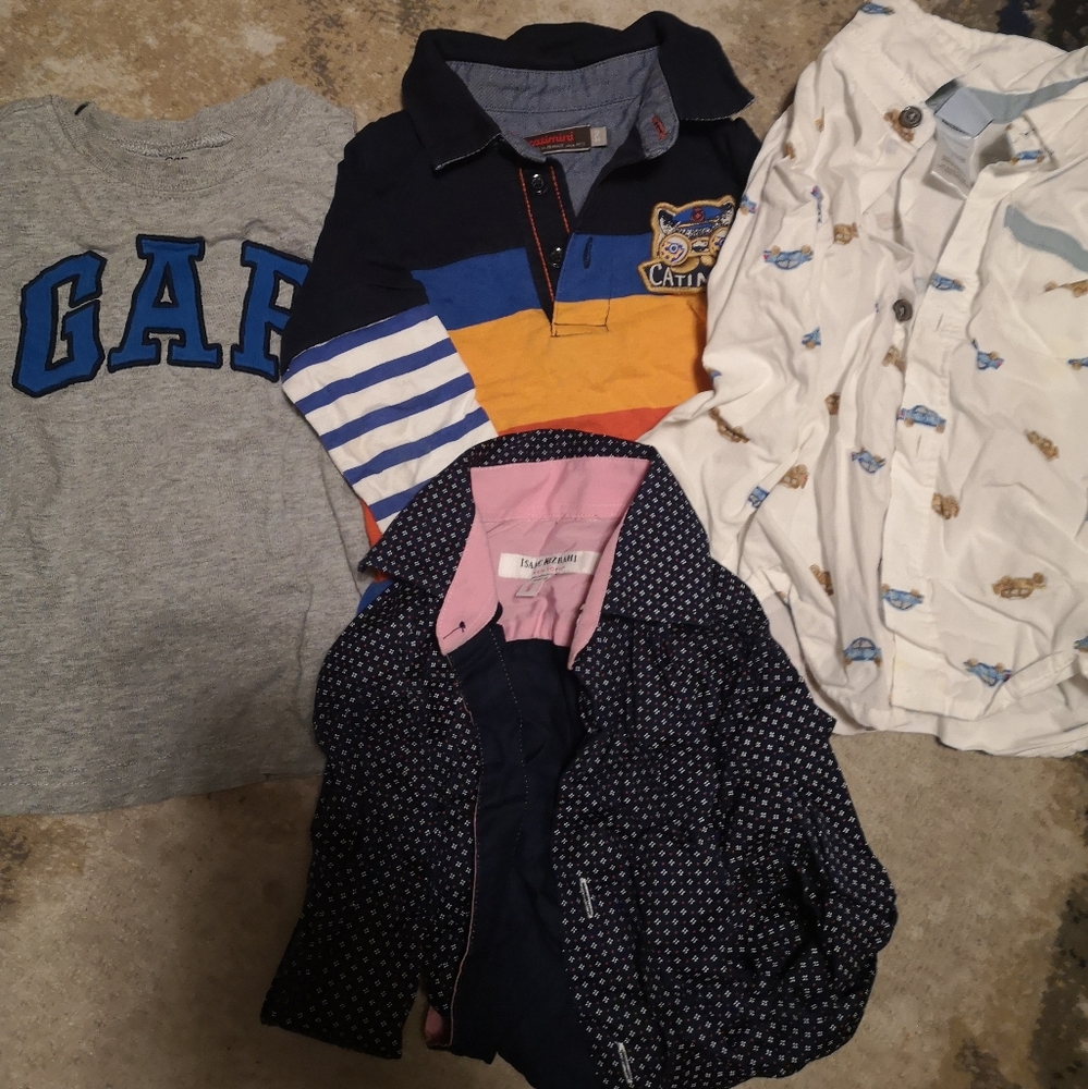 Lot of 4 long sleeve shirts Size 2T GAP CATIMINI